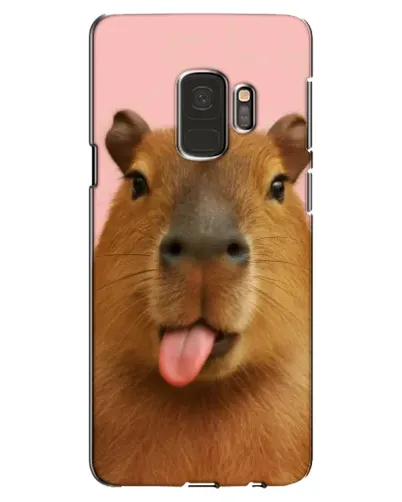 Чехол для Samsung Galaxy S9 (G960) с картинкой «Капибара с языком»