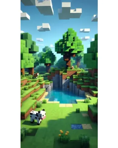 Чехол для Samsung с картинкой «Minecraft летний день»