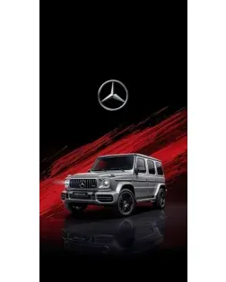 Чехол для Samsung с картинкой «Mercedes G-Class красный»