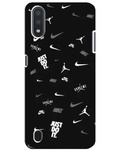 Чехол для Samsung Galaxy M01 Core (A013F) с картинкой «Nike Black Pattern»