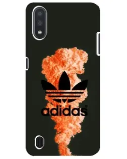 Чехол для Samsung Galaxy M01 Core (A013F) с картинкой «Оранжевый дым Adidas»