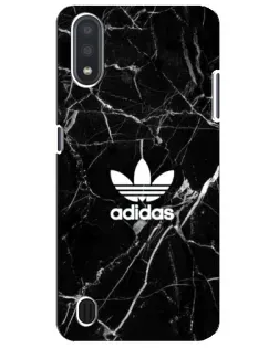 Чехол для Samsung Galaxy M01 Core (A013F) с картинкой «Белый мрамор Adidas»