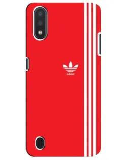 Чехол для Samsung Galaxy M01 Core (A013F) с картинкой «Красный минимализм Adidas»