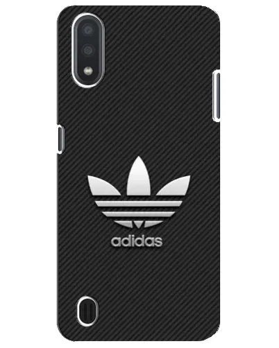 Чехол для Samsung Galaxy M01 Core (A013F) с картинкой «Adidas Карбоновая текстура»