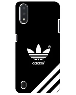 Чехол для Samsung Galaxy M01 Core (A013F) с картинкой «Adidas с диагональными полосами»