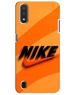 Чехол для Samsung Galaxy M01 Core (A013F) с картинкой «Оранжевый драйв Nike» Чехол для Samsung Galaxy M01 Core (A013F) с картинкой «Оранжевый драйв Nike»