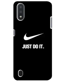 Чехол для Samsung Galaxy M01 Core (A013F) с картинкой «Классический принт Nike»