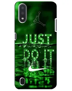 Чехол для Samsung Galaxy M01 Core (A013F) с картинкой «Зеленый неоновый Nike»