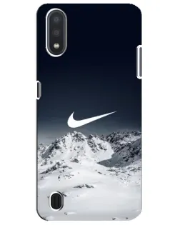 Чехол для Samsung Galaxy M01 Core (A013F) с картинкой «Nike — зимние горы»