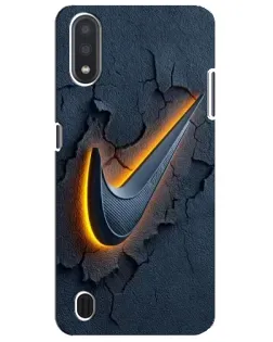 Чехол для Samsung Galaxy M01 Core (A013F) с картинкой «Объемный логотип Найк»