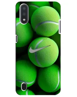 Чехол для Samsung Galaxy M01 Core (A013F) с картинкой «Теннисные мячи Найк»