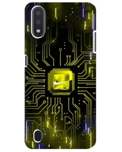 Чехол для Samsung Galaxy M01 Core (A013F) с картинкой «Nike — золотая искра»