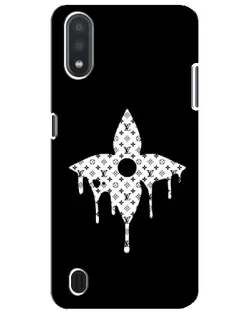 Чехол для Samsung Galaxy M01 Core (A013F) с картинкой «Цветочная монограмма»