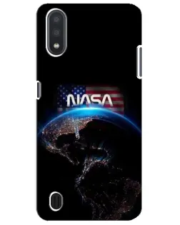 Чехол для Samsung Galaxy M01 Core (A013F) с картинкой «Земля из космоса NASA»