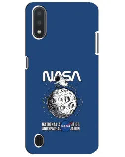 Чехол для Samsung Galaxy M01 Core (A013F) с картинкой «NASA — лунная миссия»