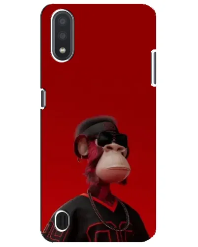 Чехол для Samsung Galaxy M01 Core (A013F) с картинкой «Bored Ape в красном» Чехол для Samsung Galaxy M01 Core (A013F) с картинкой «Bored Ape в красном»