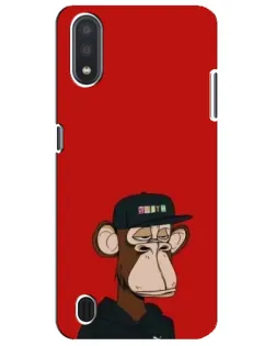 Чехол для Samsung Galaxy M01 Core (A013F) с картинкой «Bored Ape — красный фон» Чехол для Samsung Galaxy M01 Core (A013F) с картинкой «Bored Ape — красный фон»