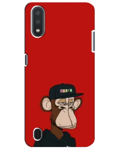 Чехол для Samsung Galaxy M01 Core (A013F) с картинкой «Bored Ape — красный фон» Чехол для Samsung Galaxy M01 Core (A013F) с картинкой «Bored Ape — красный фон»