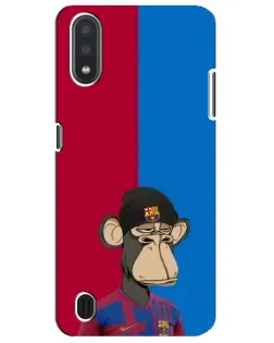 Чехол для Samsung Galaxy M01 Core (A013F) с картинкой «Bored Ape — фанат Барсы»