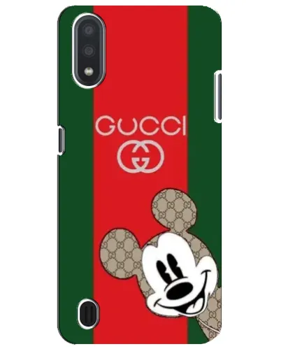 Чехол для Samsung Galaxy M01 Core (A013F) с картинкой «Gucci — полосы и Микки»