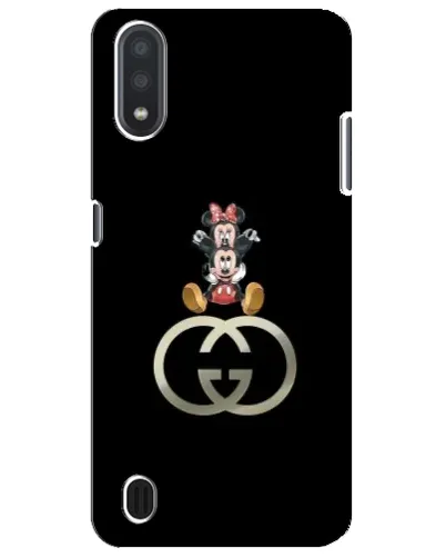 Чехол для Samsung Galaxy M01 Core (A013F) с картинкой «Минни Маус на лого»