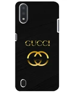 Чехол для Samsung Galaxy M01 Core (A013F) с картинкой «Золотой логотип Gucci»