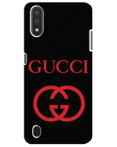 Чехол для Samsung Galaxy M01 Core (A013F) с картинкой «Gucci — красный логотип»