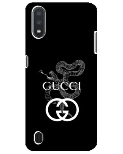 Чехол для Samsung Galaxy M01 Core (A013F) с картинкой «Gucci — серебряная змея»