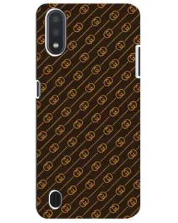 Чехол для Samsung Galaxy M01 Core (A013F) с картинкой «Gucci — золотые диагонали»