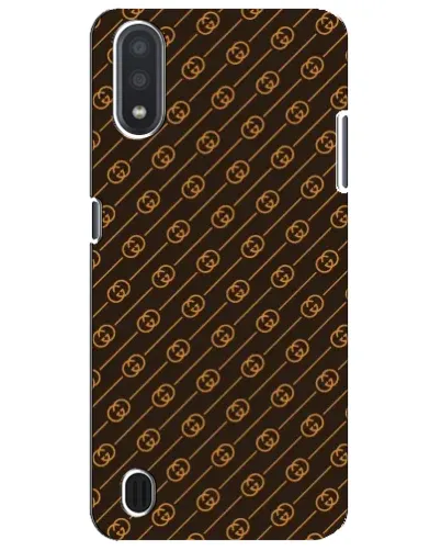 Чехол для Samsung Galaxy M01 Core (A013F) с картинкой «Gucci — золотые диагонали»