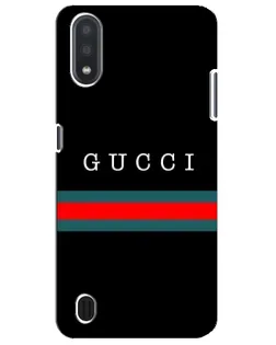 Чехол для Samsung Galaxy M01 Core (A013F) с картинкой «Gucci — красный пояс»