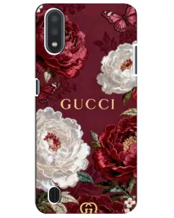 Чохол для Samsung Galaxy M01 Core (A013F) з картинкою «Gucci — бордові троянди»