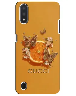 Чохол для Samsung Galaxy M01 Core (A013F) з картинкою «Gucci — золоті метелики»