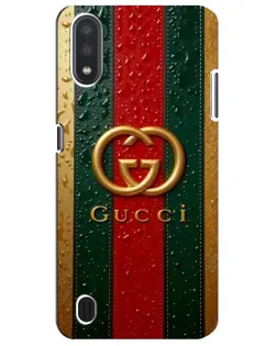 Чохол для Samsung Galaxy M01 Core (A013F) з картинкою «Gucci — фірмова смуга та золото»