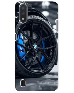 Чехол для Samsung Galaxy M01 Core (A013F) с картинкой «Колесо BMW вблизи»