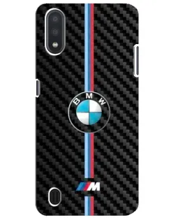 Чехол для Samsung Galaxy M01 Core (A013F) с картинкой «Эмблема BMW и карбон»