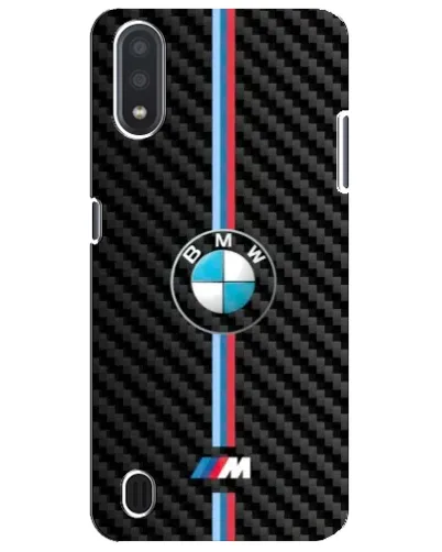 Чехол для Samsung Galaxy M01 Core (A013F) с картинкой «Эмблема BMW и карбон»