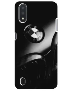 Чехол для Samsung Galaxy M01 Core (A013F) с картинкой «Эмблема BMW — макро»