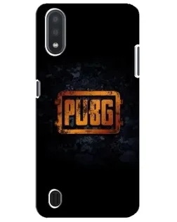 Чехол для Samsung Galaxy M01 Core (A013F) с картинкой «PUBG — золотой логотип»