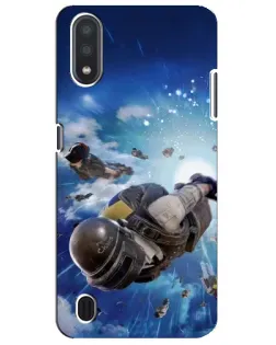 Чехол для Samsung Galaxy M01 Core (A013F) с картинкой «Десант PUBG — прыжок»