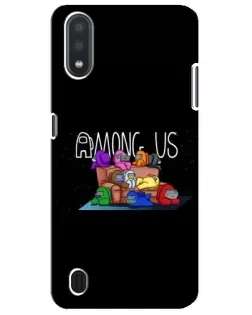 Чохол для Samsung Galaxy M01 Core (A013F) з картинкою «Логотип Among Us»
