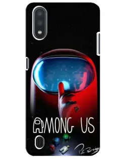 Чехол для Samsung Galaxy M01 Core (A013F) с картинкой «Красный импостер — макро» Чехол для Samsung Galaxy M01 Core (A013F) с картинкой «Красный импостер — макро»
