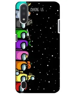 Чехол для Samsung Galaxy M01 Core (A013F) с картинкой «Команда Among Us»