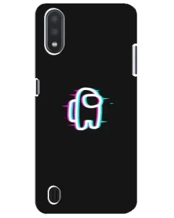 Чехол для Samsung Galaxy M01 Core (A013F) с картинкой «Among Us неон»