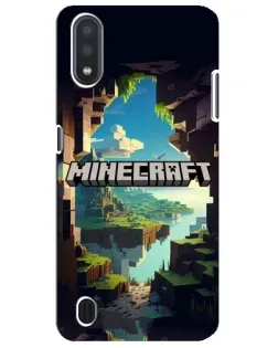 Чехол для Samsung Galaxy M01 Core (A013F) с картинкой «Пещера Майнкрафт» Чехол для Samsung Galaxy M01 Core (A013F) с картинкой «Пещера Майнкрафт»