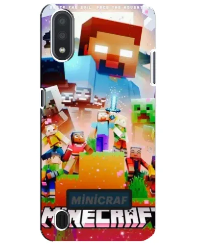 Чехол для Samsung Galaxy M01 Core (A013F) с картинкой «Minecraft герои игры»