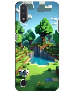Чехол для Samsung Galaxy M01 Core (A013F) с картинкой «Minecraft летний день»