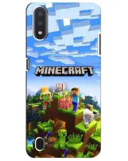 Чехол для Samsung Galaxy M01 Core (A013F) с картинкой «Minecraft классический мир»