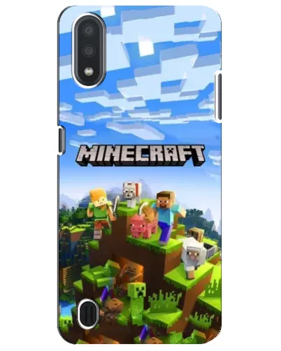 Чехол для Samsung Galaxy M01 Core (A013F) с картинкой «Minecraft классический мир»