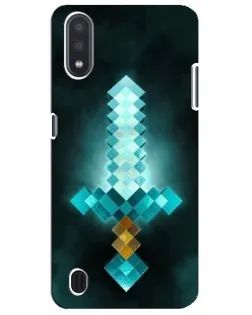 Чехол для Samsung Galaxy M01 Core (A013F) с картинкой «Алмазный меч неон»
